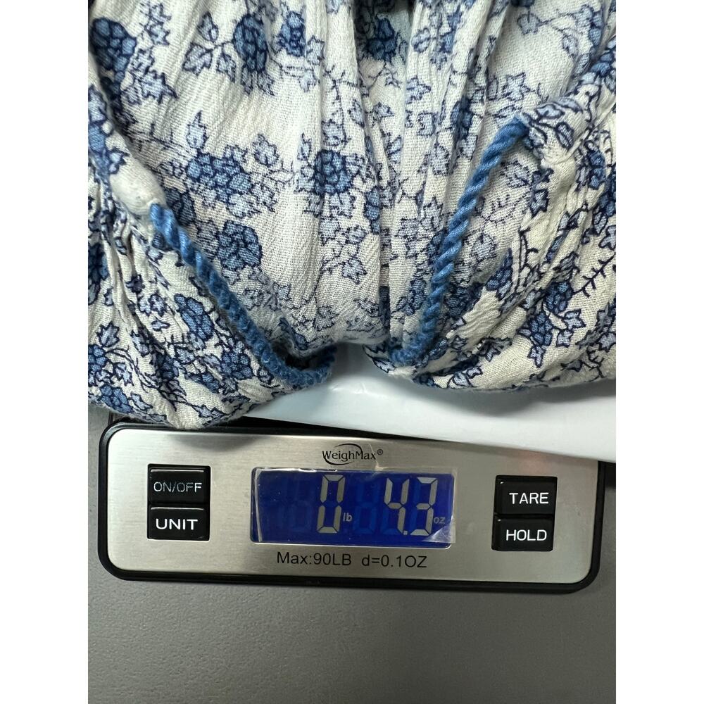 Lucky Brand Top Womens 2X Dark Floral Fairy Boho Tasseled Cotton Lightweight - Picture 12 of 12
